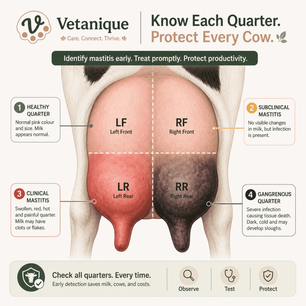 Types of mastitis in cow