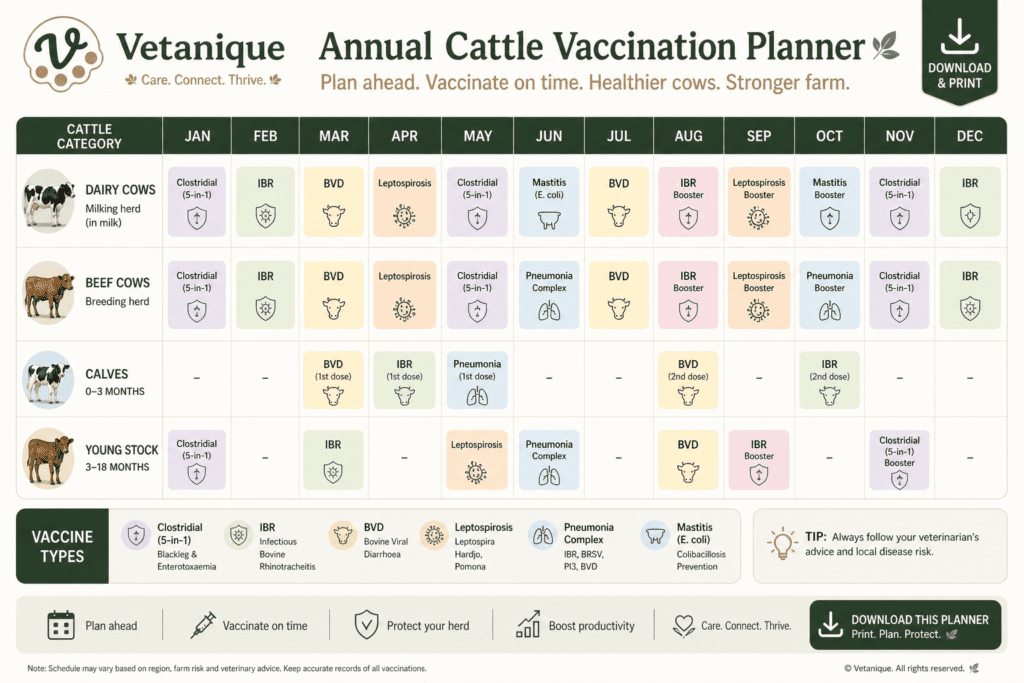 Cattle vaccination schedule