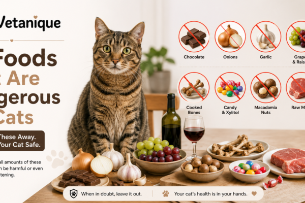 10 foods you should never feed your cat infographic