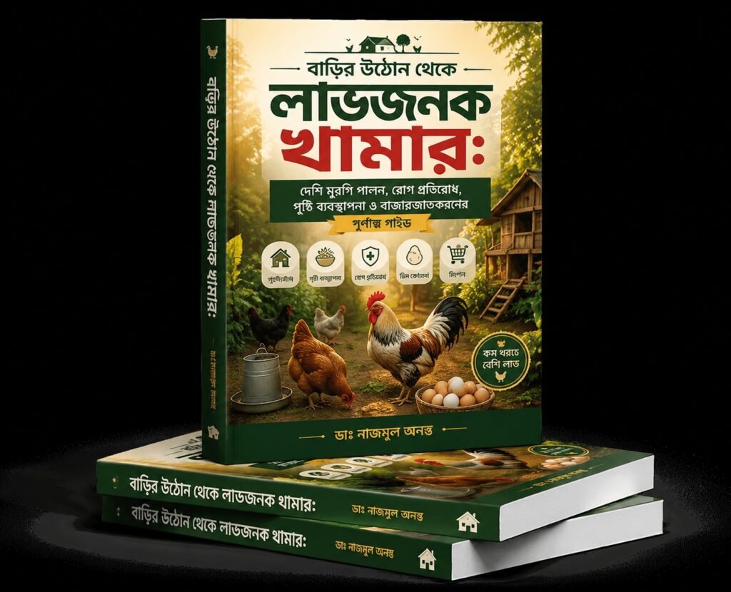 বাড়ির উঠোন থেকে লাভজনক খামার: দেশি মুরগি পালন, রোগ প্রতিরোধ, পুষ্টি ব্যবস্থাপনা ও বাজারজাতকরণের পূর্ণাঙ্গ গাইড